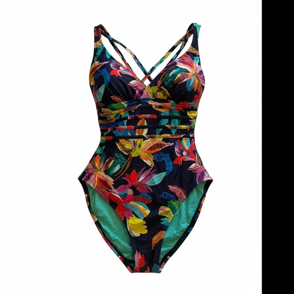 La Blanca Colorful Floral Swimsuit - Classic Sexy - Picture 3 of 11